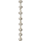 12 Pack: Silver Rhinestone Studded Rondel Beads, 7mm by Bead Landing™
